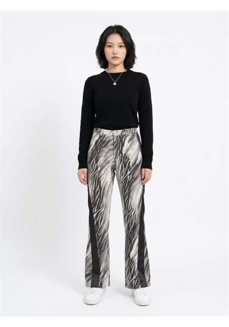 Pantalone Vintage Angelo Marani con Stampa Zebra e Inserti in Pelle ANGELO MARANI | A5.6752.101530